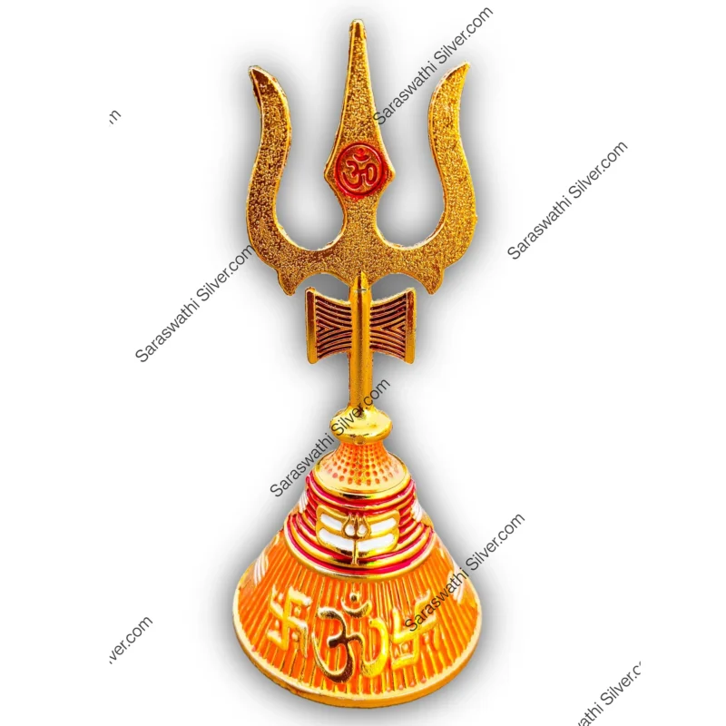 Mandir bell, Temple bell for home, Pooja ghanti, Silver pooja bell, Hindu pooja bell, Trishul bell for temple, Om design pooja bell, Damru bell for puja, Ghanti for mandir, Shiv pooja bell,
