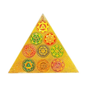 9 Chakra Vastu Pyramid for Energy & Prosperity Powerful Vastu Correction Tool (Vastu Dosh Nivaran) Handcrafted with Sacred Geometry and Vedic Symbols Enhances Peace, Wealth, and Positive Aura Ideal Gift for Housewarming, Diwali, or Office Opening Suitable for Home, Business, Puja Room, Meditation Space